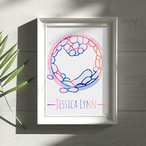 Digital Custom Embryo Minimalist Illustration - Digital Download