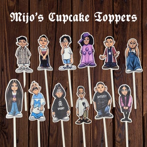 Mijo's Cupcake Toppers l Homies Cupcake Toppers l Mijos l Cupcake Topper l Homies Party l Mijos Party Favors