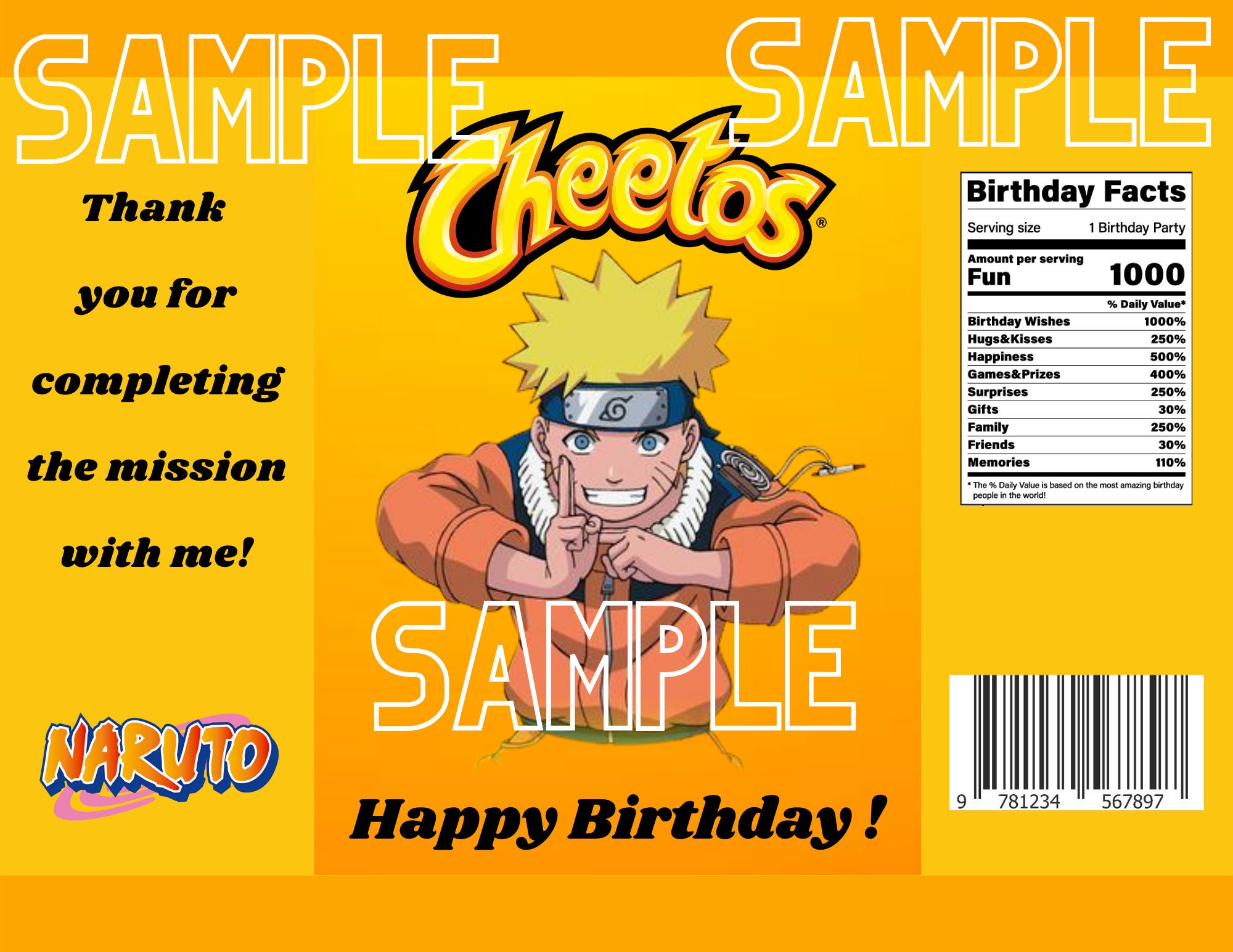 Naruto Chip Bags L Naruto Birthday L Instant Download L Etsy Canada