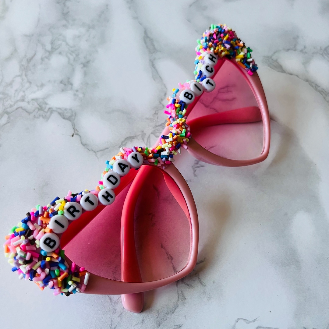 Pink Sprinkle Birthday Sunglasses Etsy
