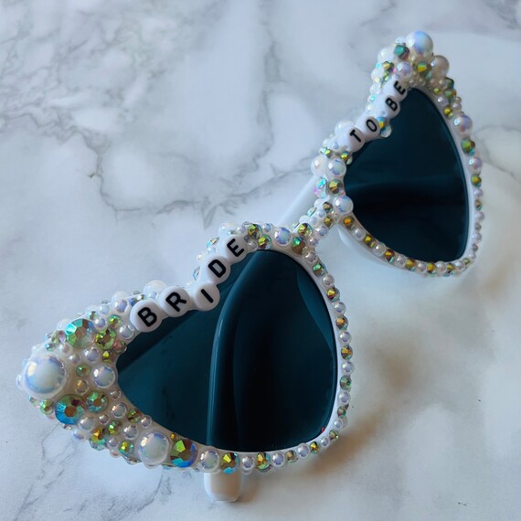 Heart-Shaped Crystal Sunglasses - Blue and Gold Small Heart Shaped Polarized Sunglasses Metal Frame Hippie  main image 2