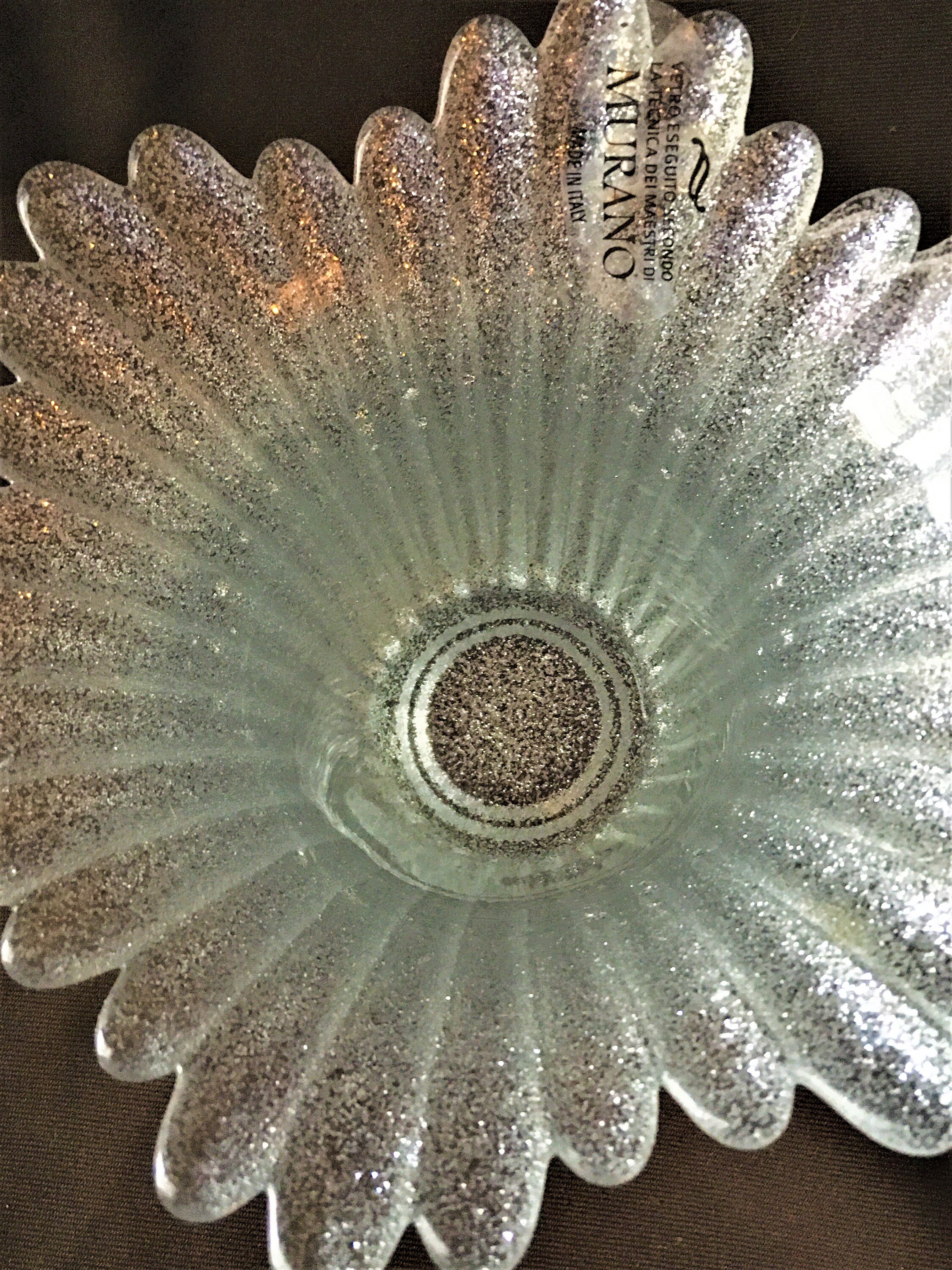 Vintage MURANO Blown Glass Vetro Eseguito Secondo La Tecnica Dei