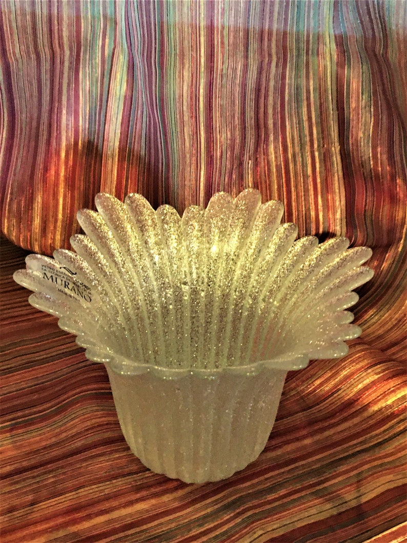Vintage MURANO Blown Glass Vetro Eseguito Secondo La Tecnica Dei