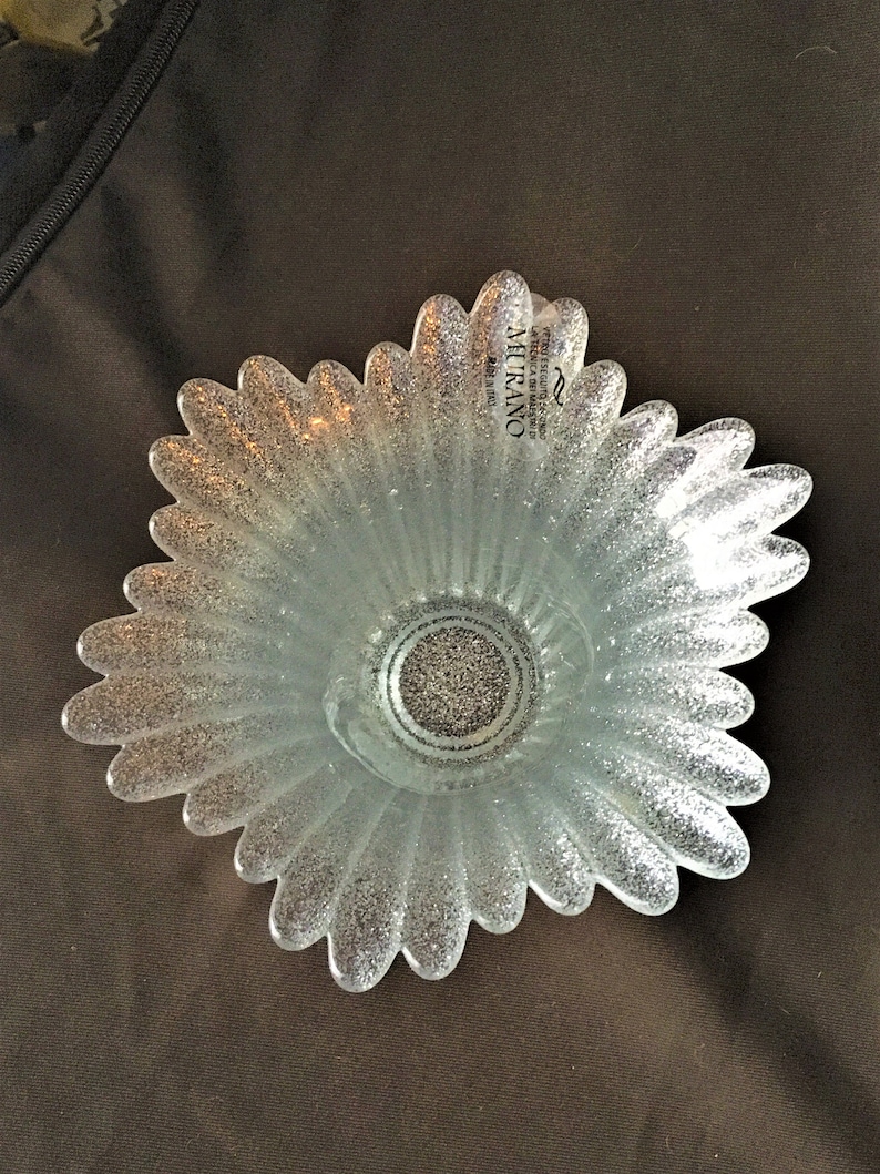 Vintage MURANO Blown Glass Vetro Eseguito Secondo La Tecnica Dei