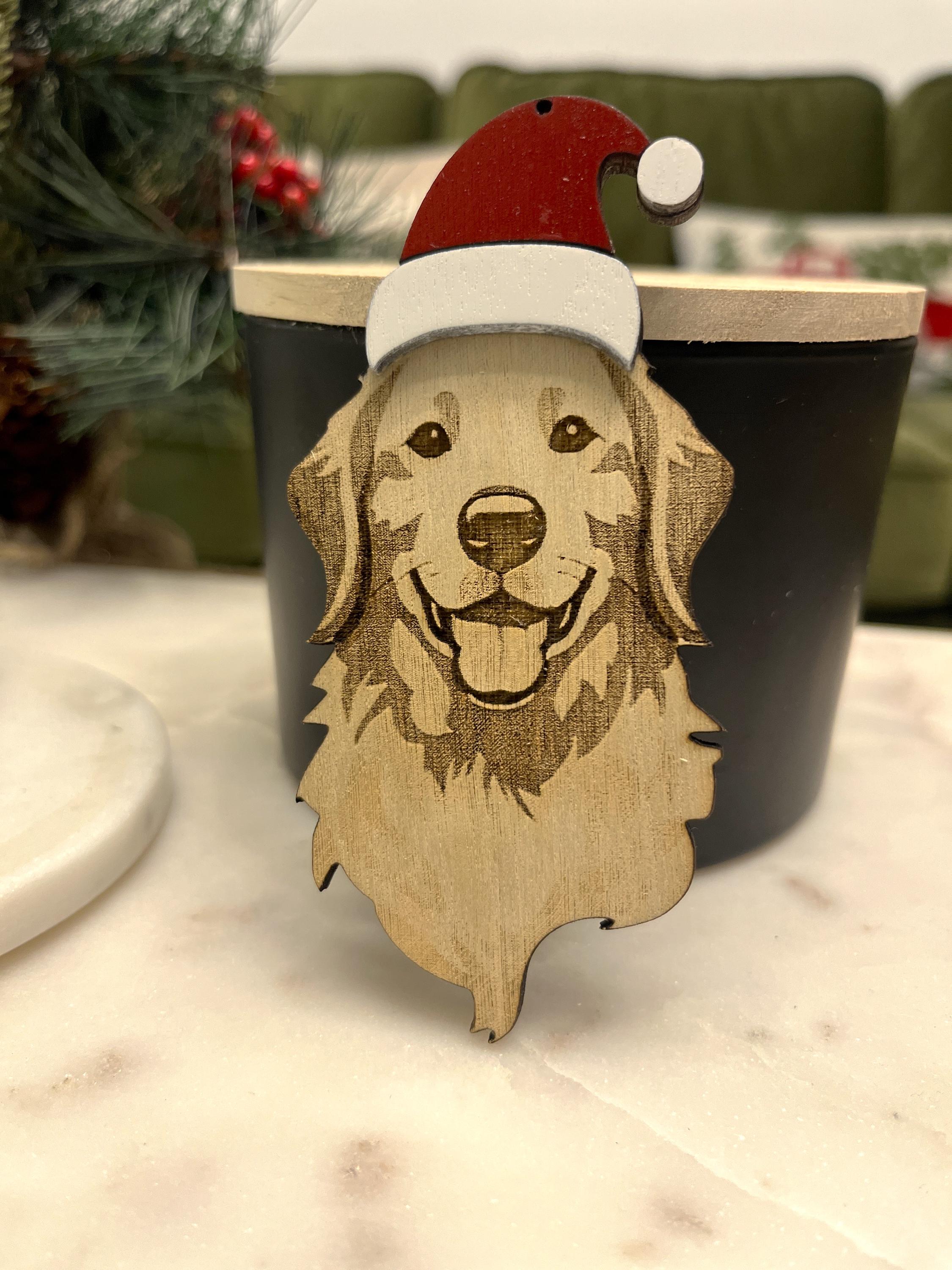 Golden Retriever Christmas Ornament SVG | Laser Cut File (digital ...