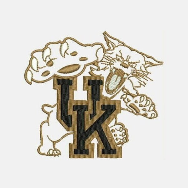 University Of Kentucky Wildcats Embroidered Iron-On Patch - 3.75" X 2" Vintage Style 5 thumbnail image