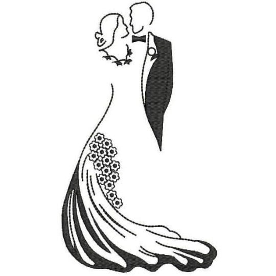 Bride and Groom Wedding Machine Embroidery Designs Applique Etsy UK