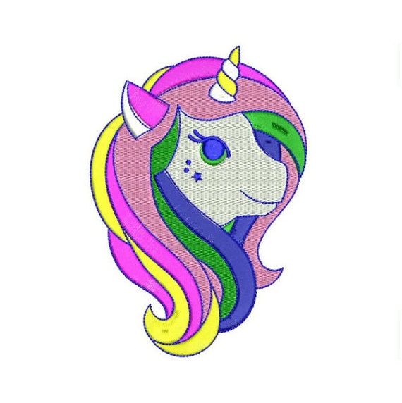 Unicorn Embroidery Designs Instant Download Filled Stitches Etsy