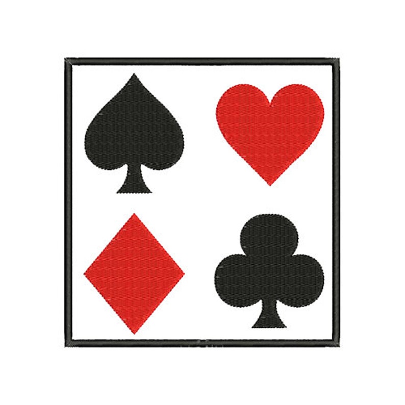 Poker Playing Cards Symbols Machine Embroidery Designs Etsy