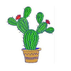 Cactus Embroidery Designs - Instant Download Filled Stitches Design 1669