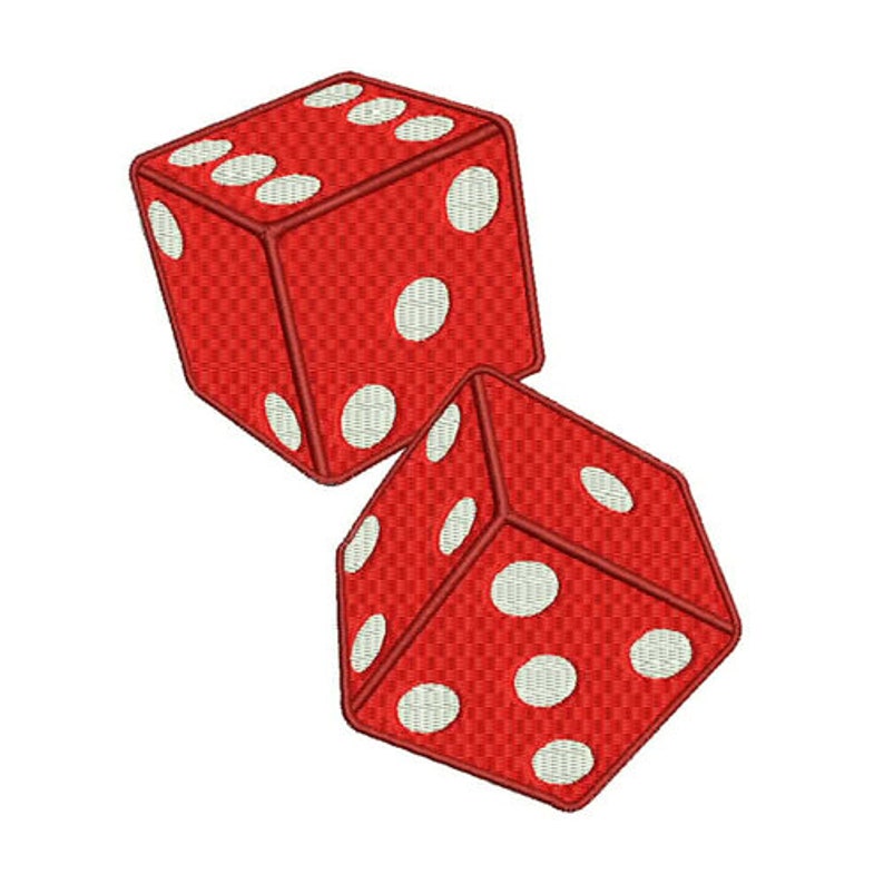 Two Dice Machine Embroidery Designs Instant Download Etsy