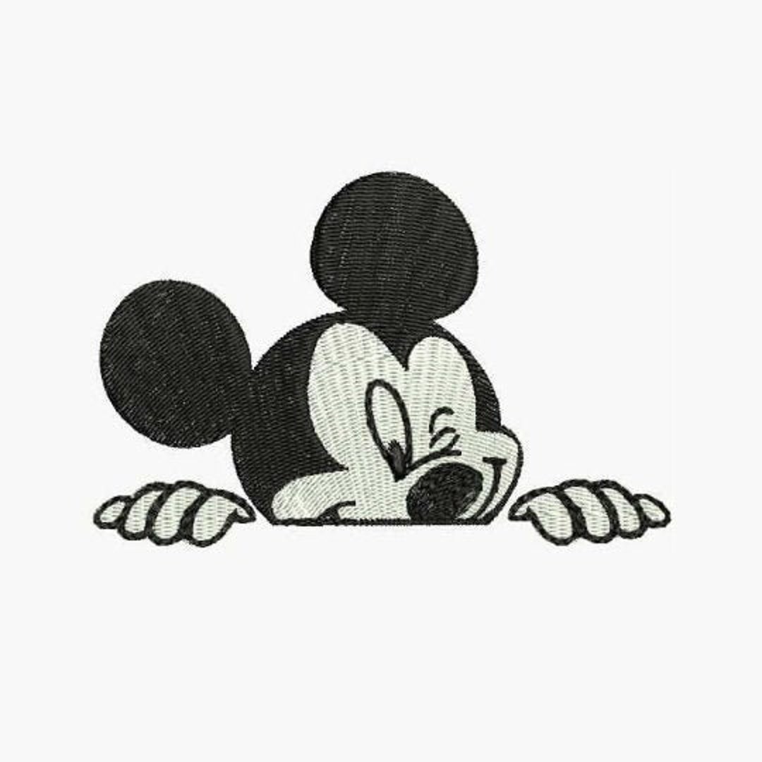 Mickey Mouse Machine Embroidery Designs Cartoon Decorative Instant Download Filled Stitches