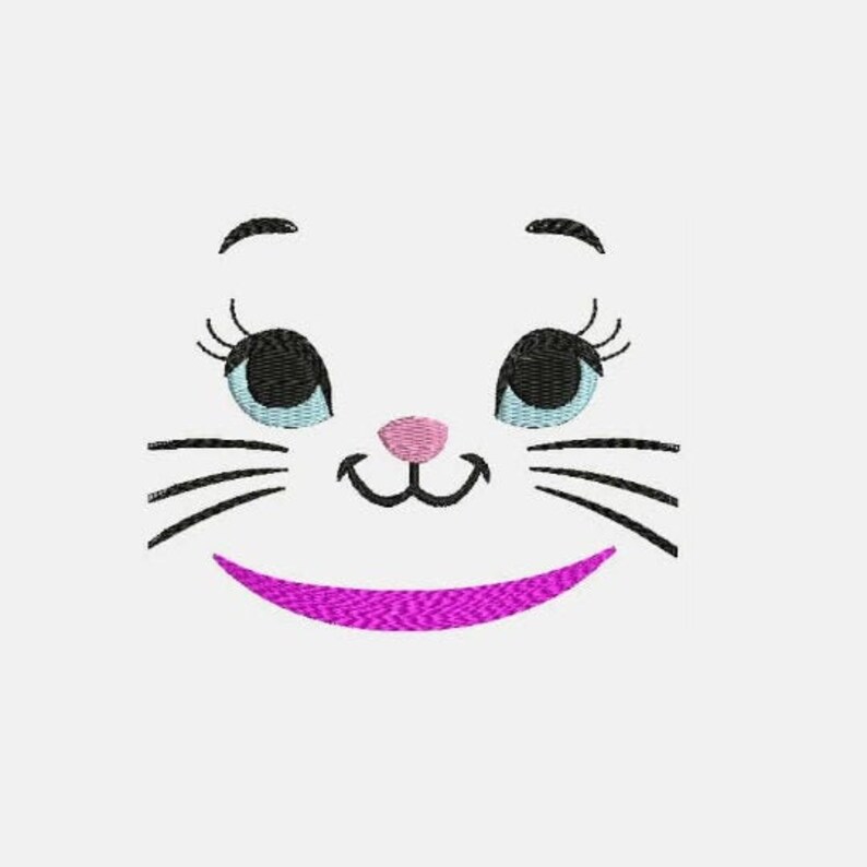 Cat face machine embroidery designs applique animals instant  etsy uk Cat face machine embroidery designs applique animals instant  etsy uk