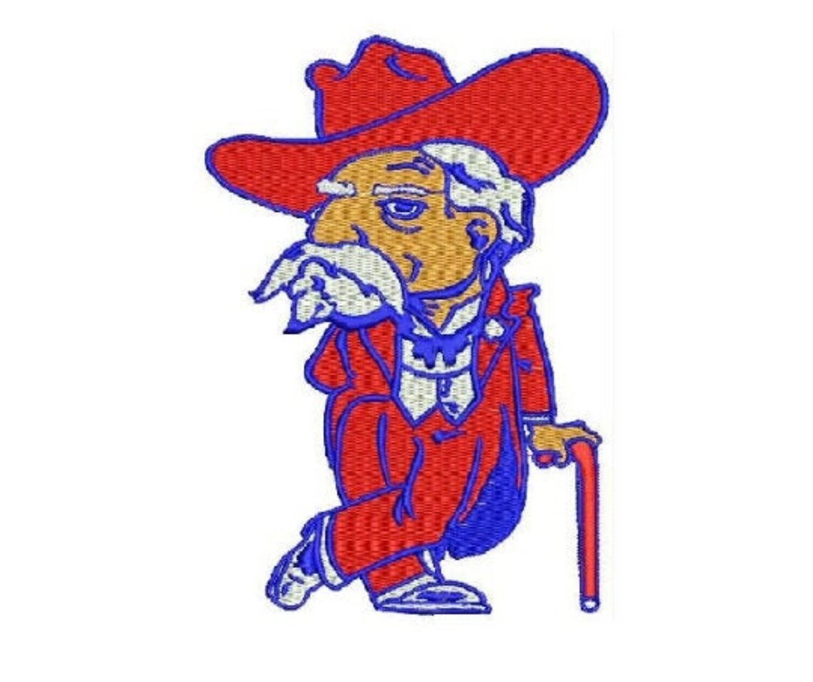 Colonel Reb Embroidery Designs Instant Download Filled Etsy