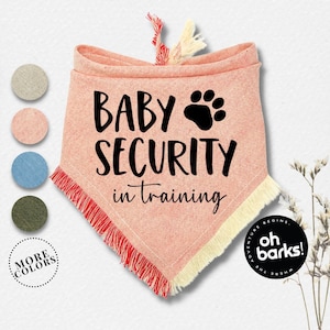 Dog Bandana • Pregnancy Announcement • BABY SECURITY DOG in training Dog Bandana • Big Sis Bro Dog Bandana • Baby Announcement