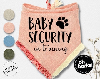 Dog Bandana • Pregnancy Announcement • BABY SECURITY DOG in training Dog Bandana • Big Sis Bro Dog Bandana • Baby Announcement