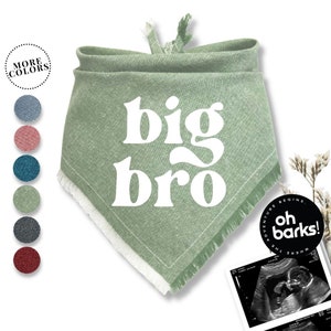 Big Sis or Big Bro Dog Bandana • Baby announcement Dog Bandana • Birth Announcement • Maternity photoshoot • Pink Blue Pregnancy Bandana