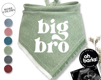 Big Sis or Big Bro Dog Bandana • Baby announcement Dog Bandana • Birth Announcement • Maternity photoshoot • Pink Blue Pregnancy Bandana