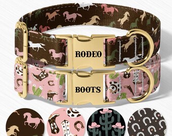 Cowgirl Chic Dog Collar , Western HORSE Dog Collars , Country Dog Collars  , Customized Pet Collar , gift for pets