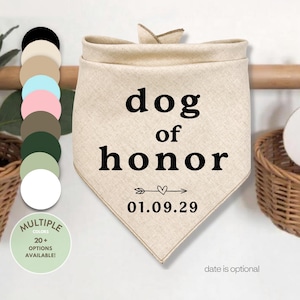 Dog of Honor dog bandana for engagement photoshoot  • Engagement Bandana• Engagement Announcement Dog Bandana • Wedding gifts