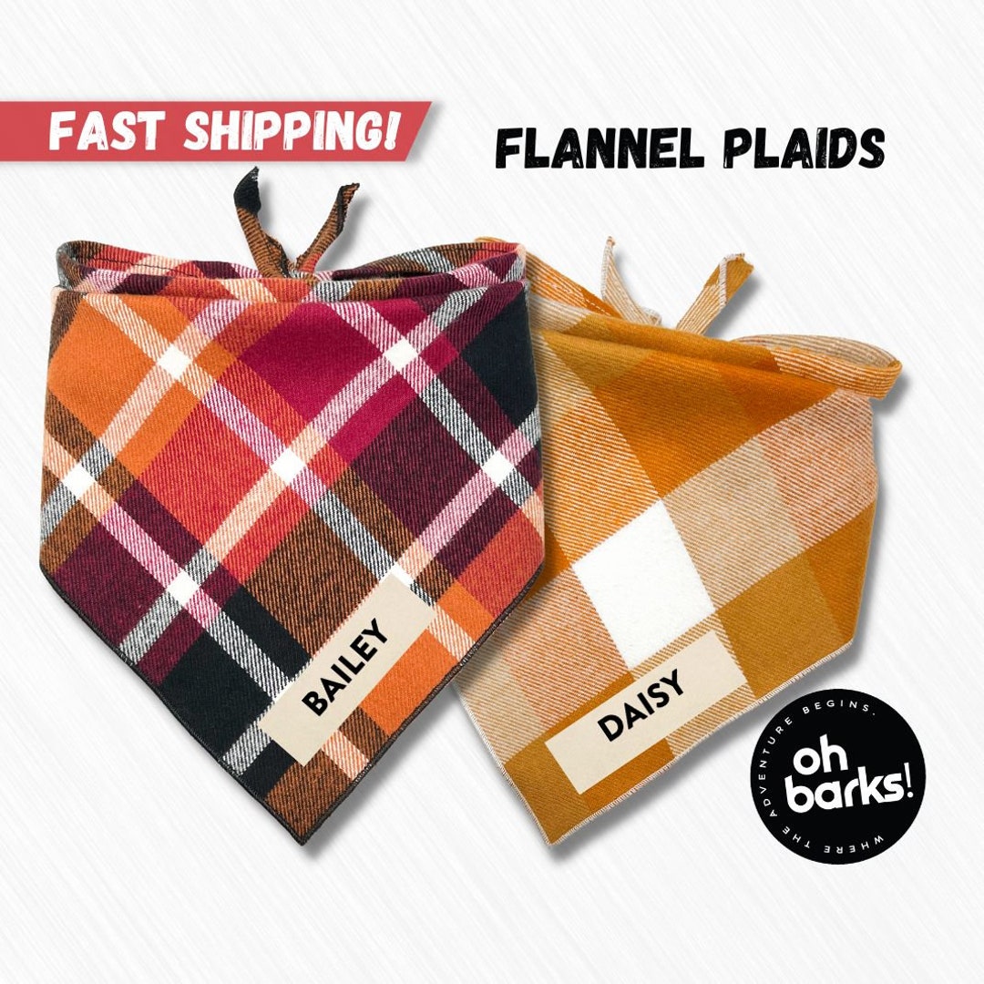 Christmas Dog Bandana Plaid Dog Bandana Gifts for Pets Fall