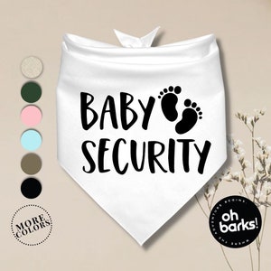 Babyaankondiging BABY SECURITY DOG-bandana • Big Sis Bro-hondenbandana • Babyaankondiging • Geboortekaartje