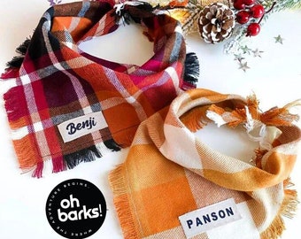 Hundehalstuch • Personalisiertes Hundehalstuch • Herbst Hundehalstuch • Haustier Bandana • Hundegeschenke