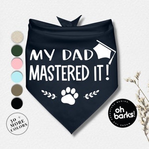 Personalisiertes Hundehalstuch • Abschlusshundehalstuch • Abschlussgeschenk • Abschlusshundehalstuch • Klasse von 2023 • Mein DAD hat es gemeistert Bandana