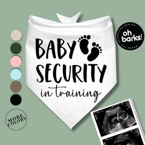 Schwangerschaftsankündigung • BABY SICHERHEITSHUND im Training Hundehalstuch • Big Sis Bro Hundehalstuch • Baby Ankündigung • Geburtsankündigung