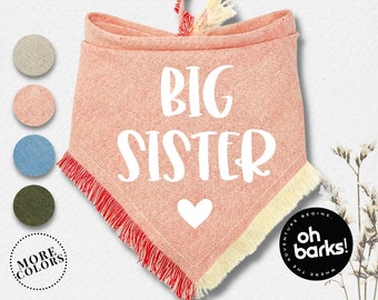 Big Sister Big Brother Dog Bandana •  Pregnancy announcement • Pregnant • Baby Birth announcement• Maternity• Big Bro or Big Sis dog Bandana