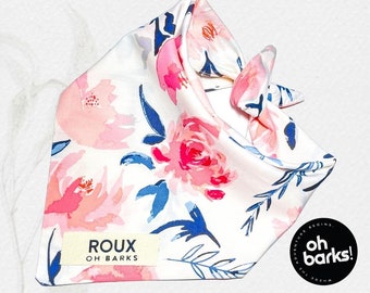Dog bandana • Personalized Dog bandana • Dog Floral Bandanas • pet bandana gift
