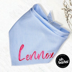 Personalized Dog Bandana: Embroidered Cotton Tie-Back