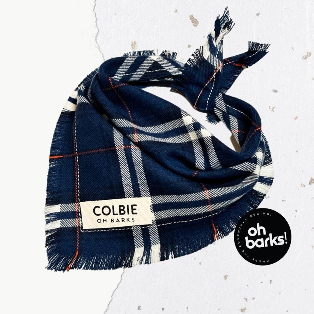 Dog Bandana Fall Personalized Dog Bandana Blue Dog Bandana New Puppy