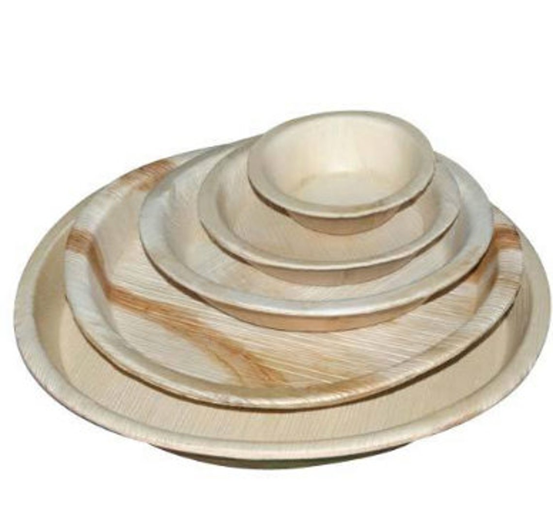 Areca Palm Leaf Disposable Ecofriendly Plates & Bowls Etsy