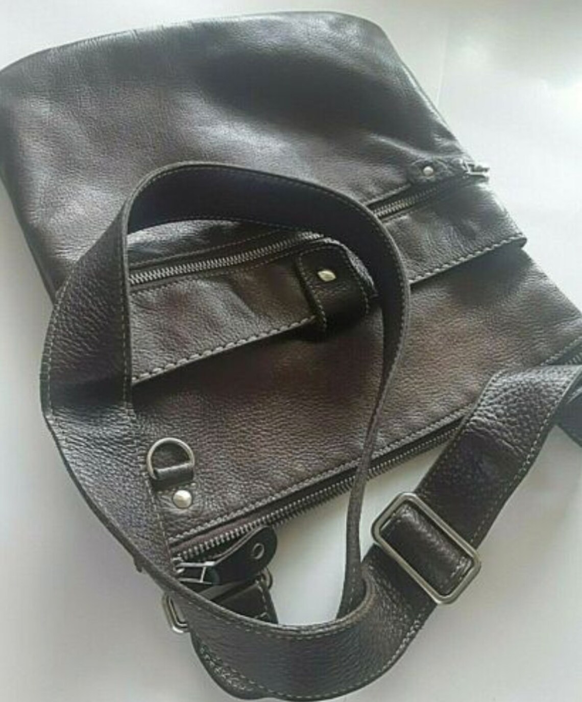 roots crossbody leather bag