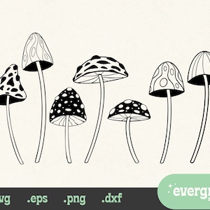 Mushroom SVG, Magic Mushroom SVG, Magic Mushroom Bundle svg designs, Cottagecore Mushroom SVG Bundle, Cottagecore svg, Digital Download svg