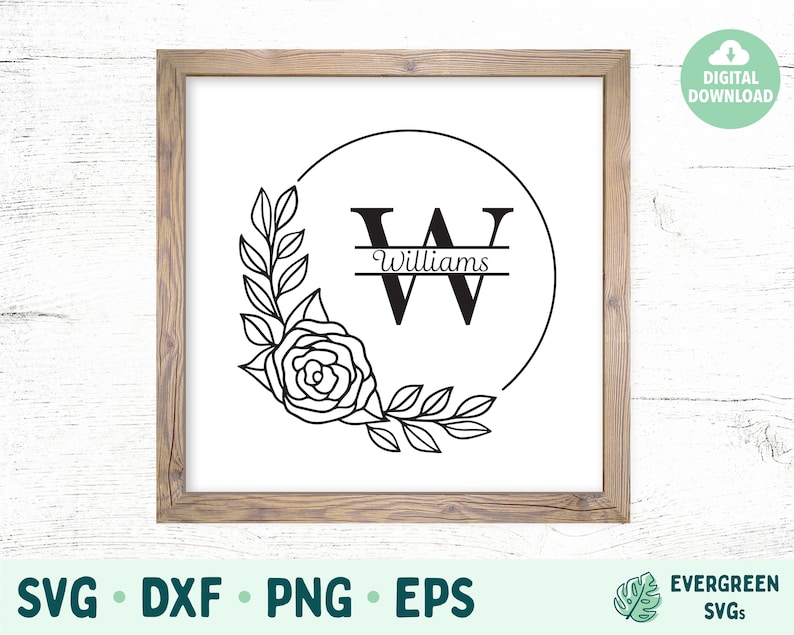 Alphabet Letter W Wreath SVG Files for Cutting Machines - Etsy