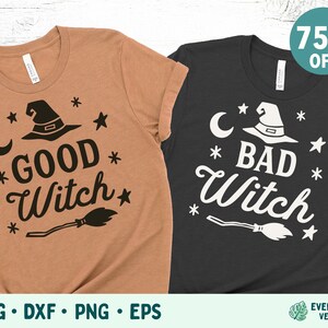 Bruja SVG, Buena Bruja Mala Bruja svg png dxf eps archivos, Brujas Halloween SVG Bundle, Archivos de Corte de Brujas, Buena Bruja svg, Bruja Mala svg