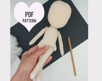Doll Body Sewing Pattern: Rag Doll with Ballet Shoes (PDF Tutorial)