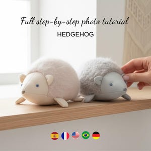 Wzór na jeża, łatwe pluszowe zwierzątko (wzór w formacie PDF)