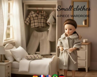 Clothes for doll mouse sewing pattern, Small sleep clothes Pajama sewing pattern, Robe, Mouse, Dress, Skirt, Mini mice Clothes Sewing Patten