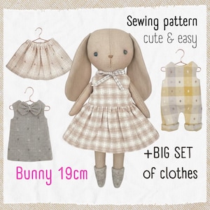 Hasen Schnittmuster – Einfache Ostern Stoff Häschen Schnittmuster, DIY Plüsch Häschen, Mini Häschen PDF Schnittmuster, kleines Textil Häschen zum nähen