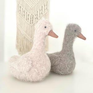 Goose Plush Toy Sewing Pattern: Stuffed Animal PDF Tutorial (21cm Height)