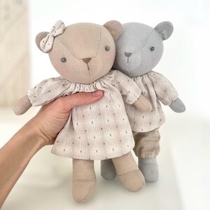 Teddy Bear Sewing Pattern – 25cm Plush Toy with Clothes (PDF Pattern)