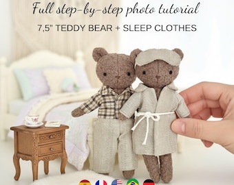 Teddy Bear Sewing Pattern - Memory Small Bear Sewing Pattern, Fabric Stuffed  Bear Toy sewing pattern, Teddy bear sew pattern pdf