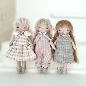 Rag Doll Sewing Pattern – 19cm Cloth Doll & 8-Piece Wardrobe (PDF)
