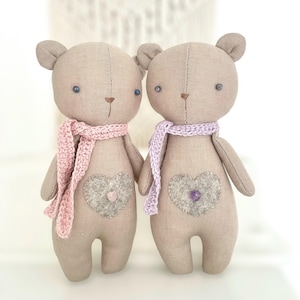 Memory Teddy Bear Sewing Pattern PDF, Keepsake Plush Toy, Beginner Friendly Craft (23cm/9in)