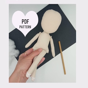Doll Body Sewing Pattern: Rag Doll with Ballet Shoes (PDF Tutorial)