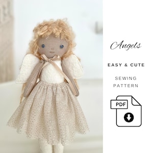 Naaipatroon Rag Angel Doll: tule rok pixie ornament (pdf-patroon)