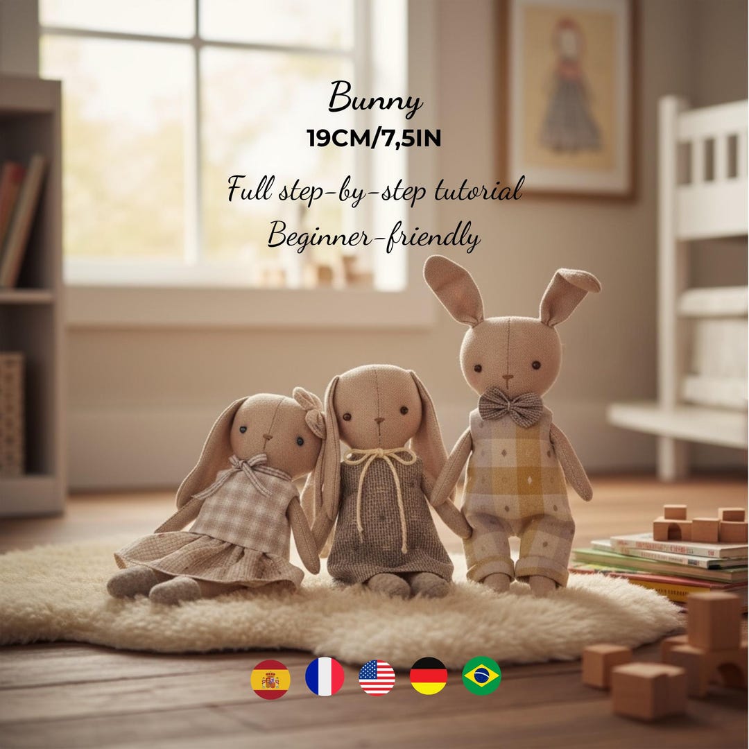 8 Mini Lapins En Peluche 4,5 Cm – Articulés Pour Maison De Poupée Et Décorations De Pâques – Accessoire DIY